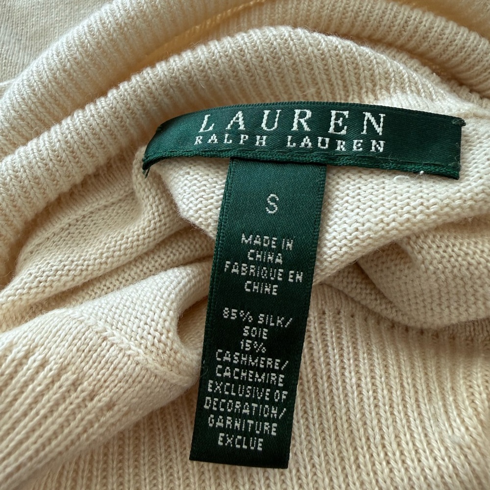 Lauren Ralph Lauren Cream Women's Turtleneck Sweater